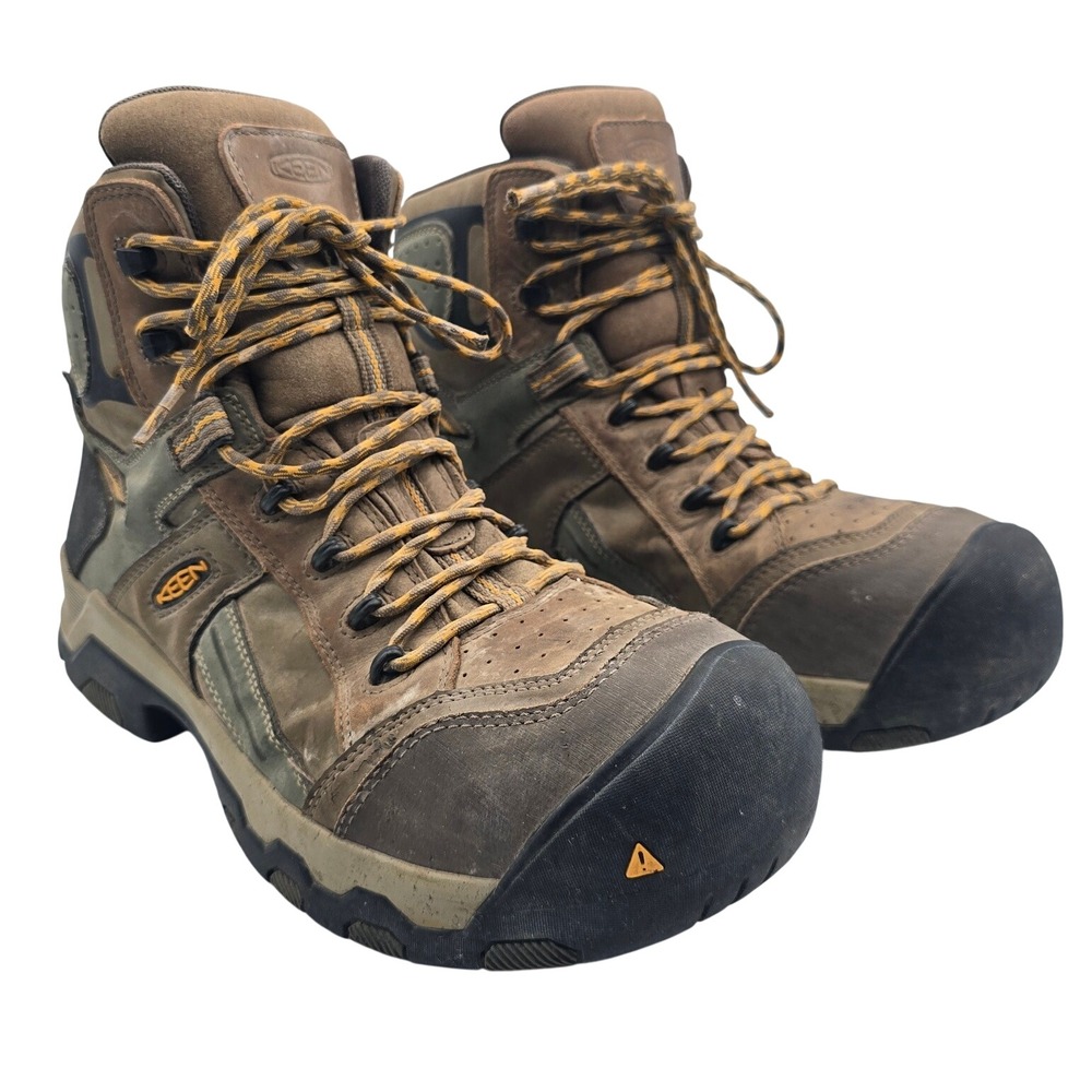 KEEN Utility Mens Brown Waterproof Composite Toe Work Boots ASTM F2413-18 11D